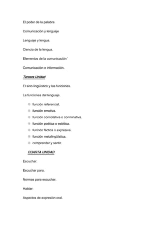 Mòdulo de lenguaje y comunicación de la u.t.a