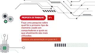 Nº1
Elaborar uma apresentação em grupo de 2
 