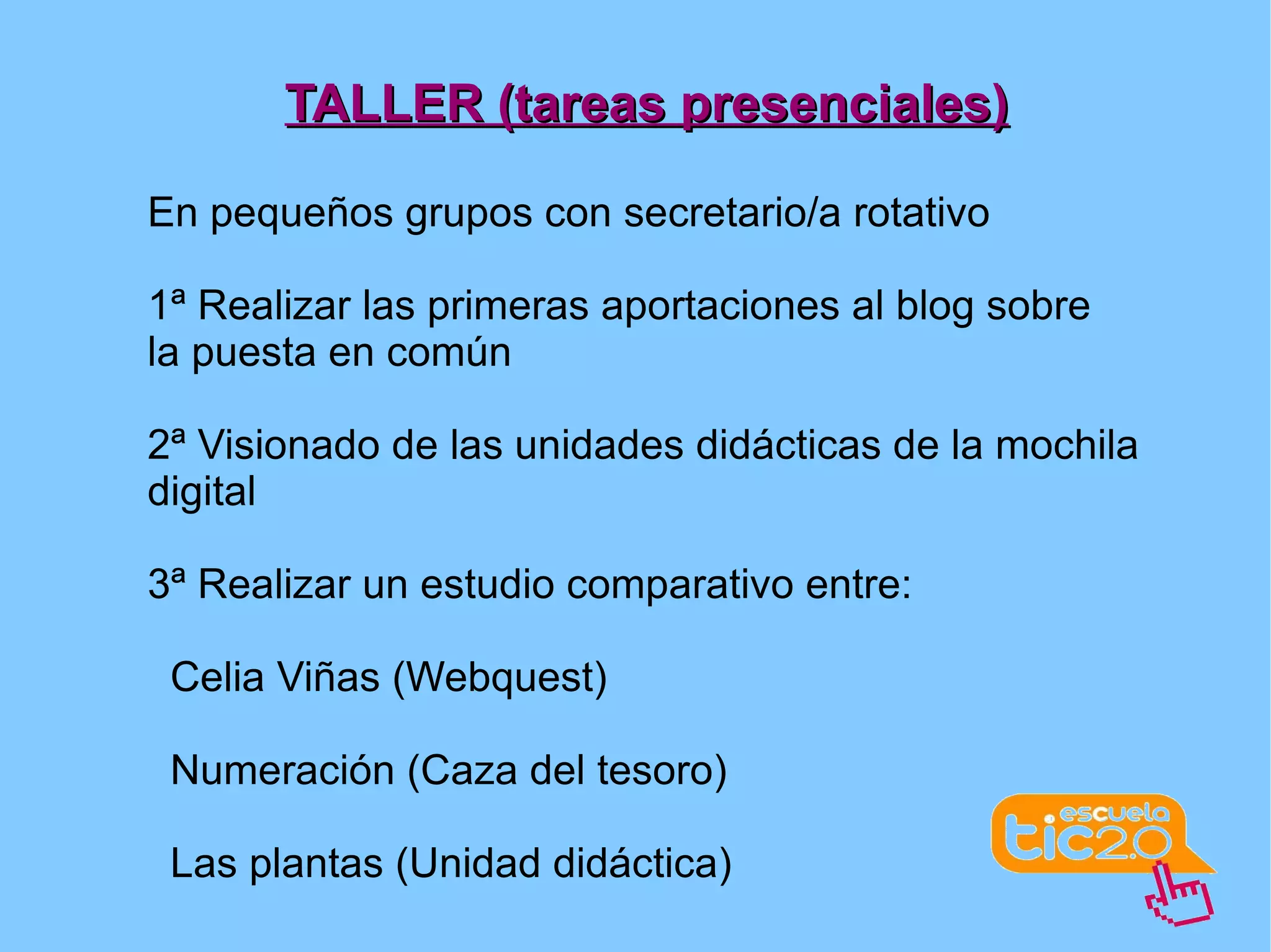 CONTENIDOS Metodología del curso: 5 sesiones: 3 / 3 