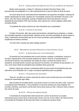 Aprofundamento do Programa de Interact