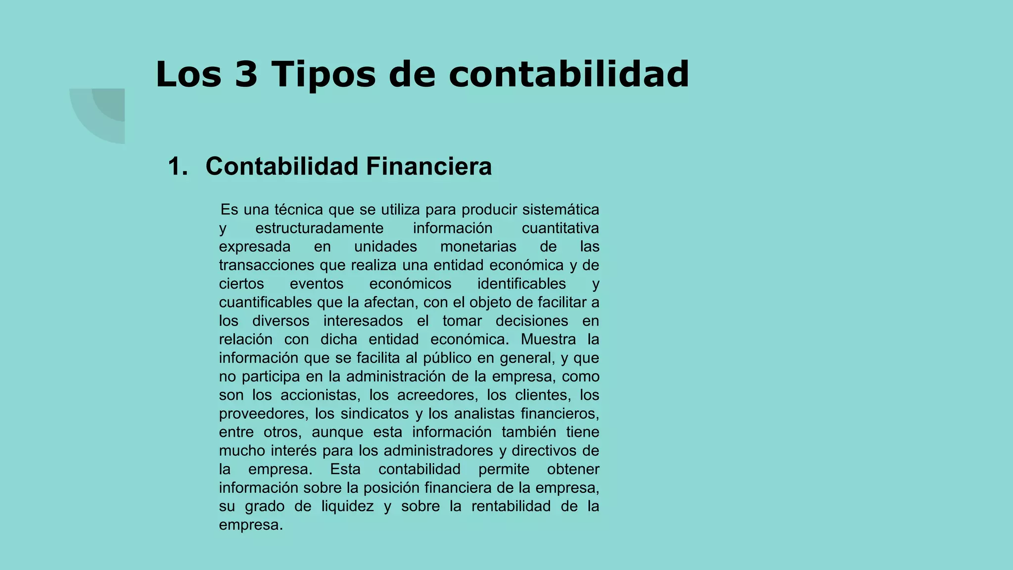 Los 3 Tipos de contabilidad - Introducción al análisis financiero | PPTX