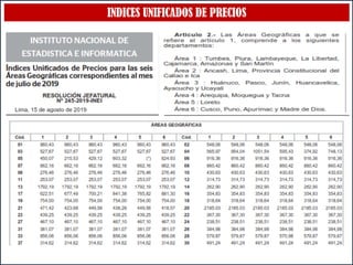INDICES UNIFICADOS DE PRECIOS
 