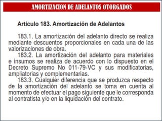 AMORTIZACION DE ADELANTOS OTORGADOS
 