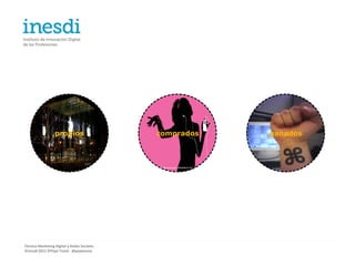 propios                    comprados   ganados




Técnico Marketing Digital y Redes Sociales
©inesdi 2011 ©Pepe Tomé - @pepetome
 