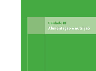 Alimentação e nutrição
Unidade III
 