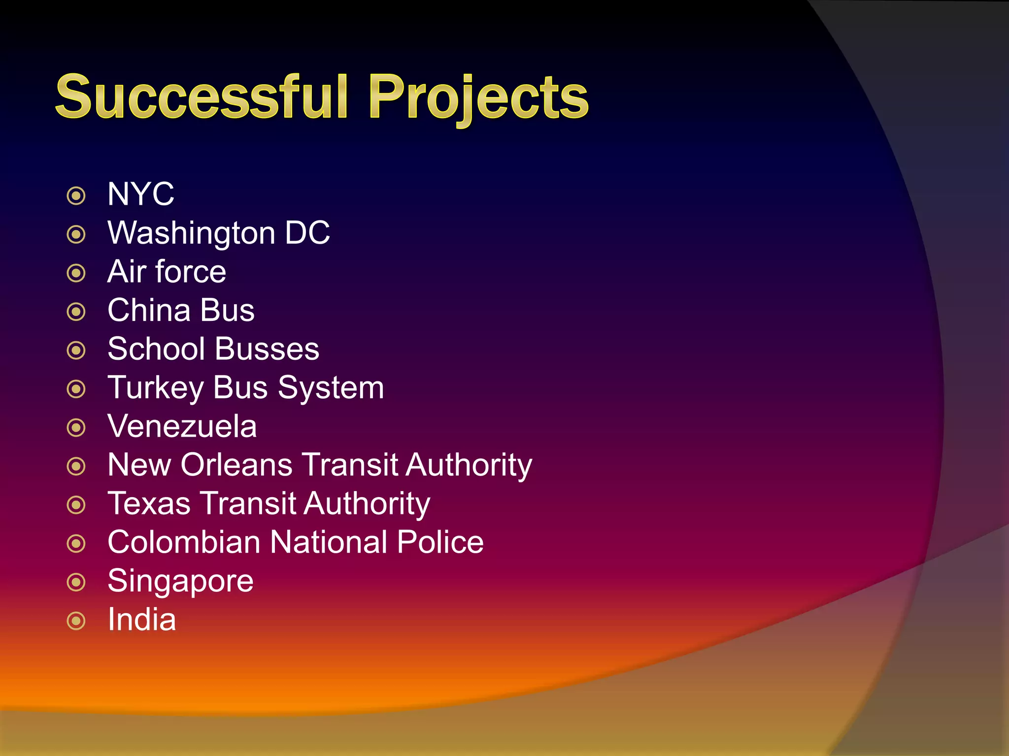 General Specifications H.264Linux Operating SystemUSB 2.0 Ethernet port RJ45D1 (720x480/704x576)12 or 24 VDC Power InputOperates in a range of 7 – 36vDC12VDC Power OutputMulti-streaming functionMirror recording functionVoice Over IP functionNTSC / PAL