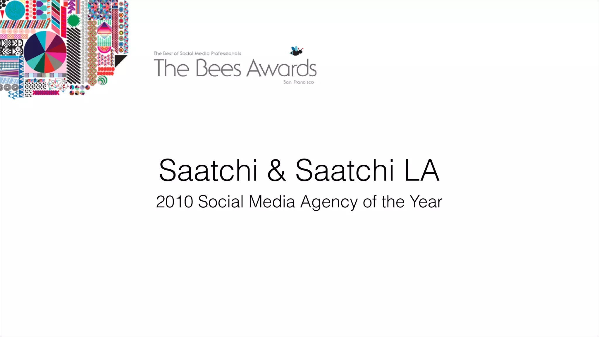 Saatchi & Saatchi LA
2010 Social Media Agency of the Year
 