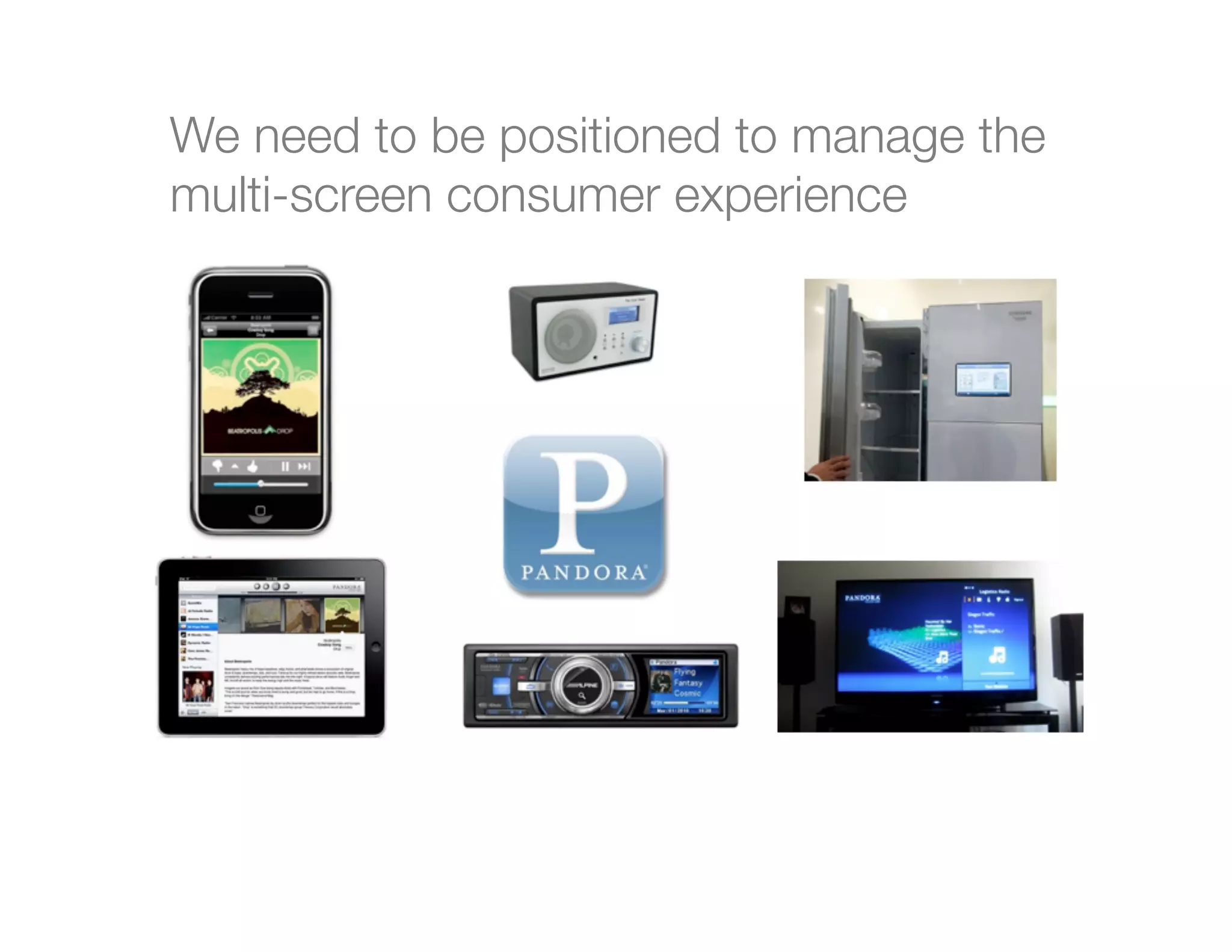 We need to be positioned to manage the
multi-screen consumer experience


 