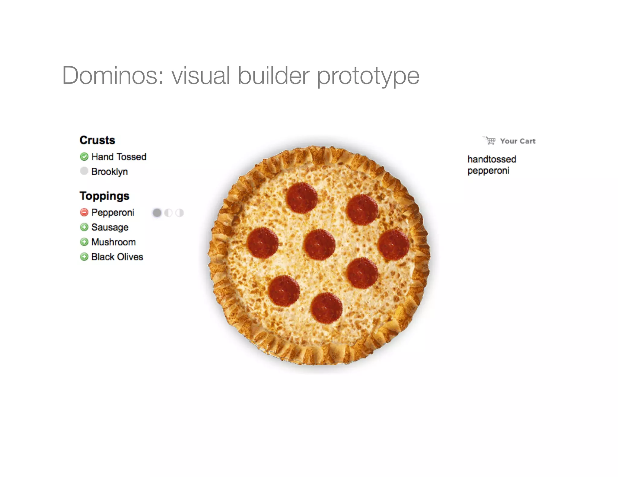 Dominos: visual builder prototype
 