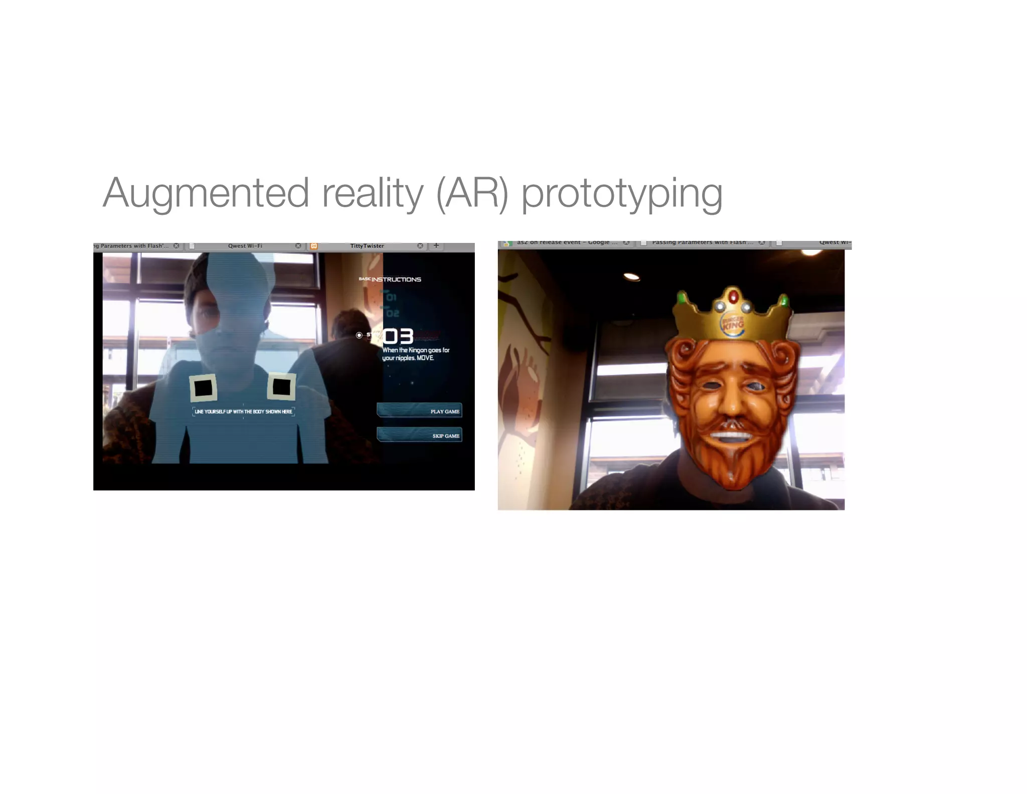 Augmented reality (AR) prototyping
 