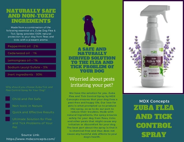 Mdx Concepts Zuba Flea And Tick Control Spray