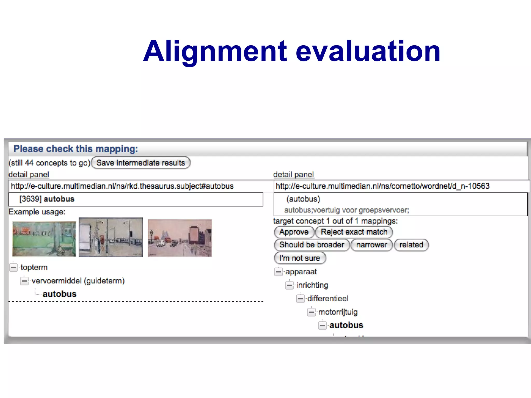 Alignment evaluation
 