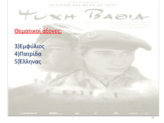 Θεματικοί άξονες:

3)Εμφύλιος
4)Πατρίδα
5)Έλληνας




                    16
 