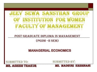 POST GRADUATE DIPLOMA IN MANAGEMENT
               (PGDM –ii Sem)




Submitted To:           Submitted By:
 