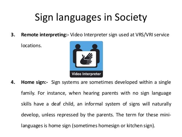 Sign Language in Communication
