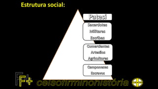Estrutura social:
 