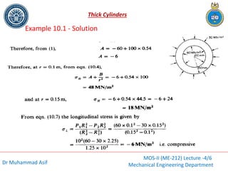 Comprehensive Lecture on Thick Cylinder Stress Analysis and Design | PDF