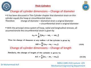 Comprehensive Lecture on Thick Cylinder Stress Analysis and Design | PDF