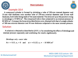Comprehensive Lecture on Thick Cylinder Stress Analysis and Design | PDF