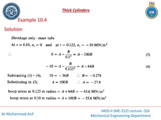 Comprehensive Lecture on Thick Cylinder Stress Analysis and Design | PDF