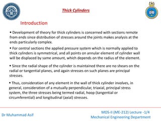 Comprehensive Lecture on Thick Cylinder Stress Analysis and Design | PDF