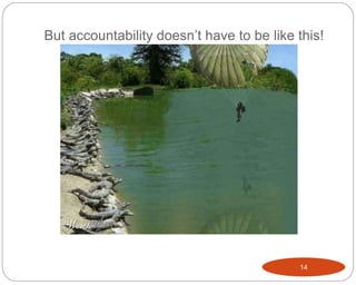 But accountability doesn’t have to be like this!
14
 