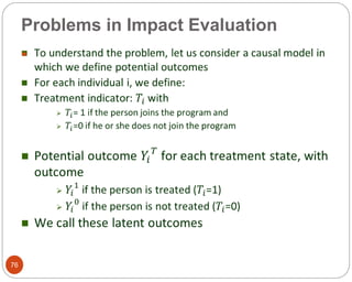 Problems in Impact Evaluation
76

 