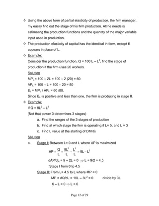 Managerial Economics (Chapter 6 - Theory and Estimation of Production ...