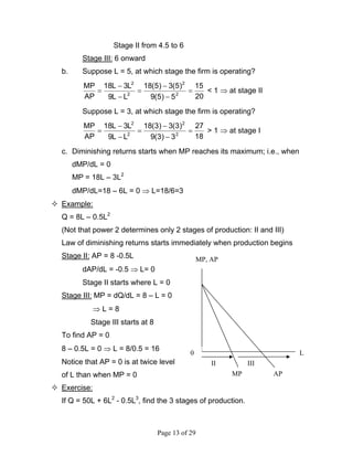 Managerial Economics (Chapter 6 - Theory and Estimation of Production ...
