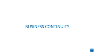 BUSINESS CONTINUITY
 