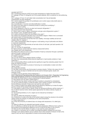 Interview Questions for Mechanical Engineering Students | PDF