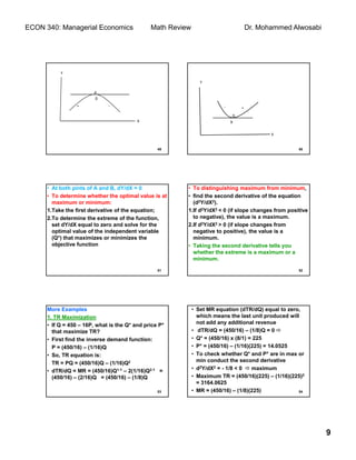 Managerial Economics (Mathematical Concepts) | PDF