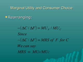 Marginal Consumer Theory of Consumer Behavior in managerial economics | PPT