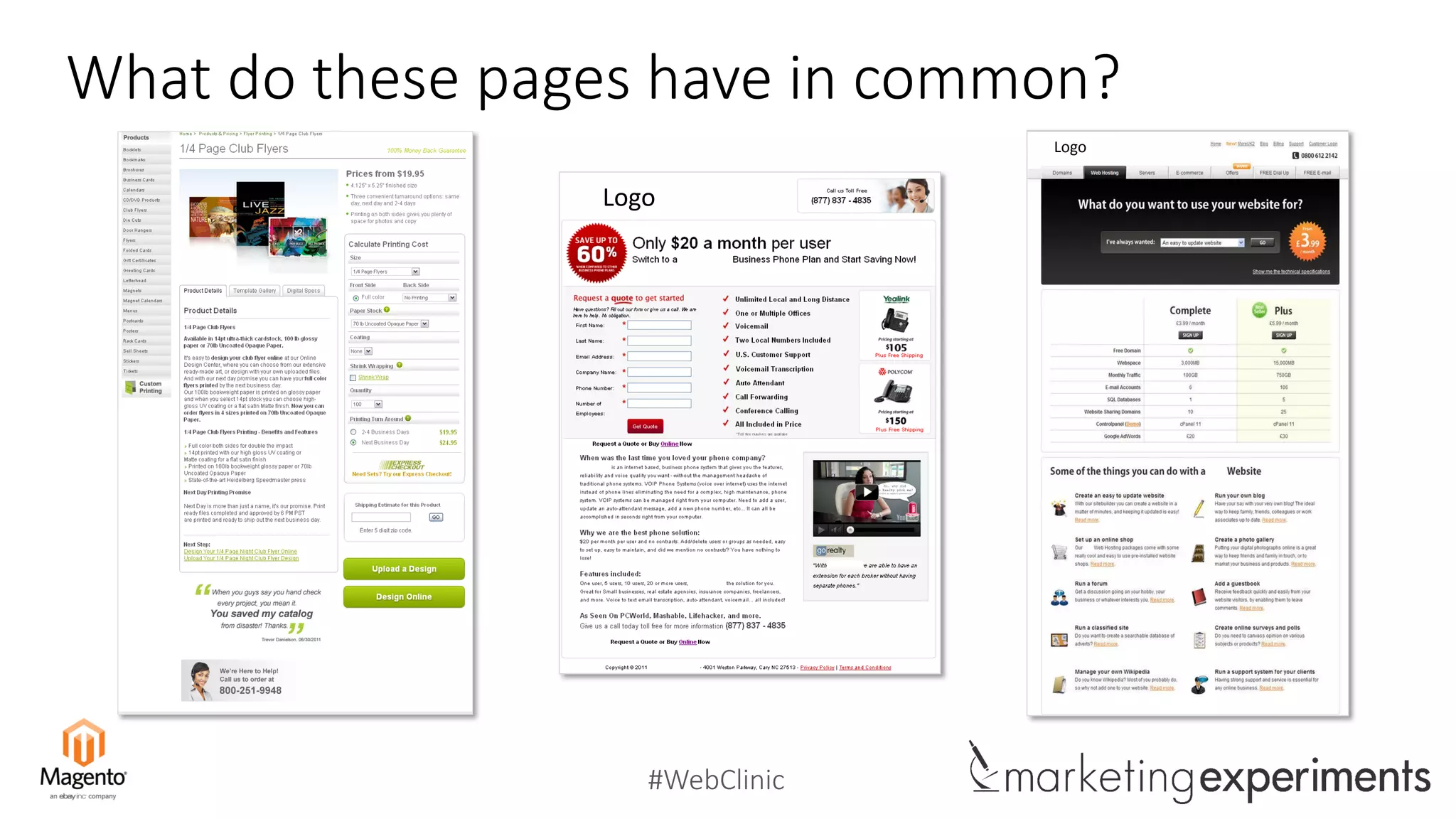 #WebClinic
What do these pages have in common?
Logo
Logo
 