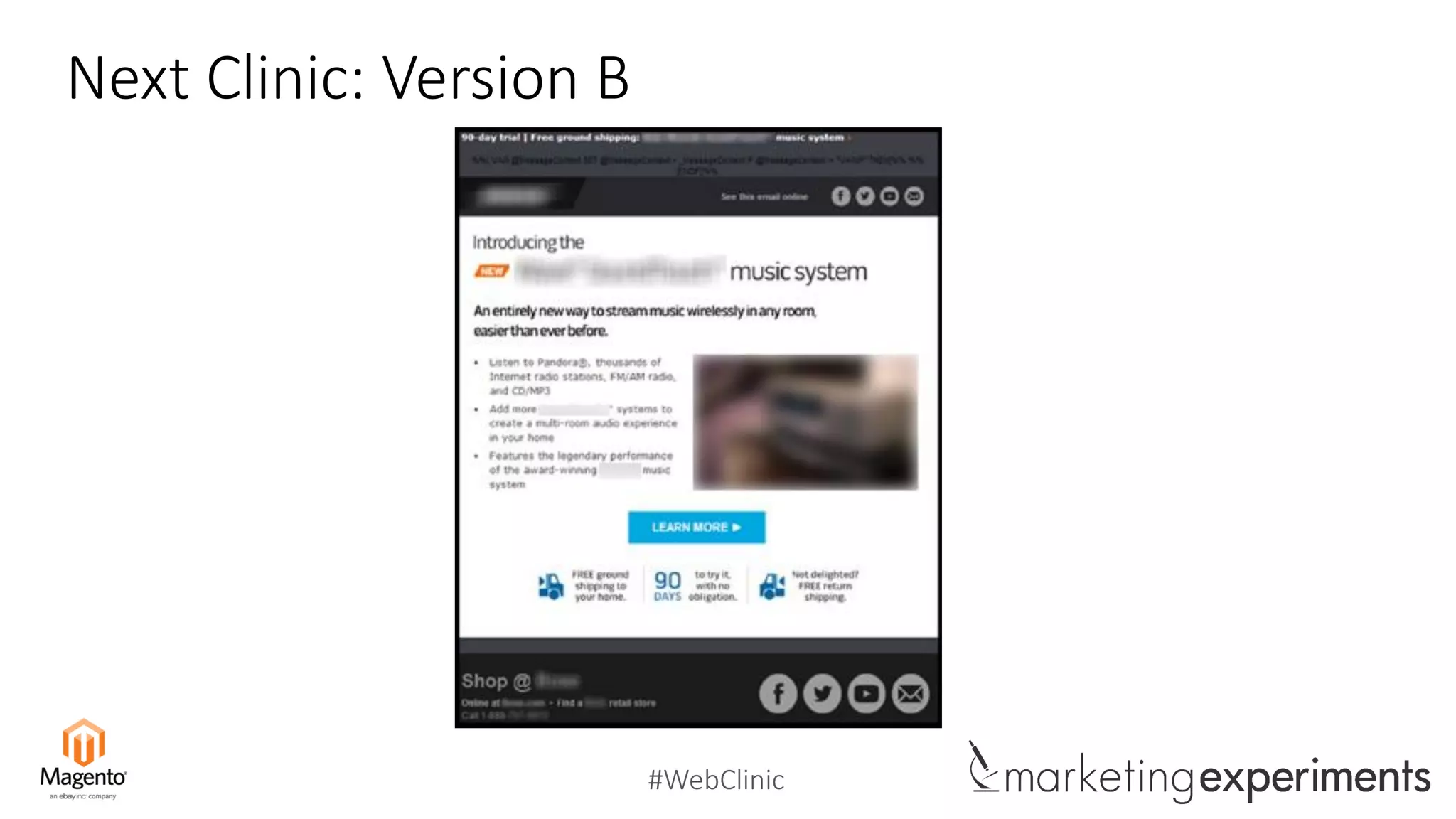#WebClinic
Next Clinic: Version B
 