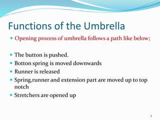 Reassembling and Solid Modelling of an Umbrella | PPTX