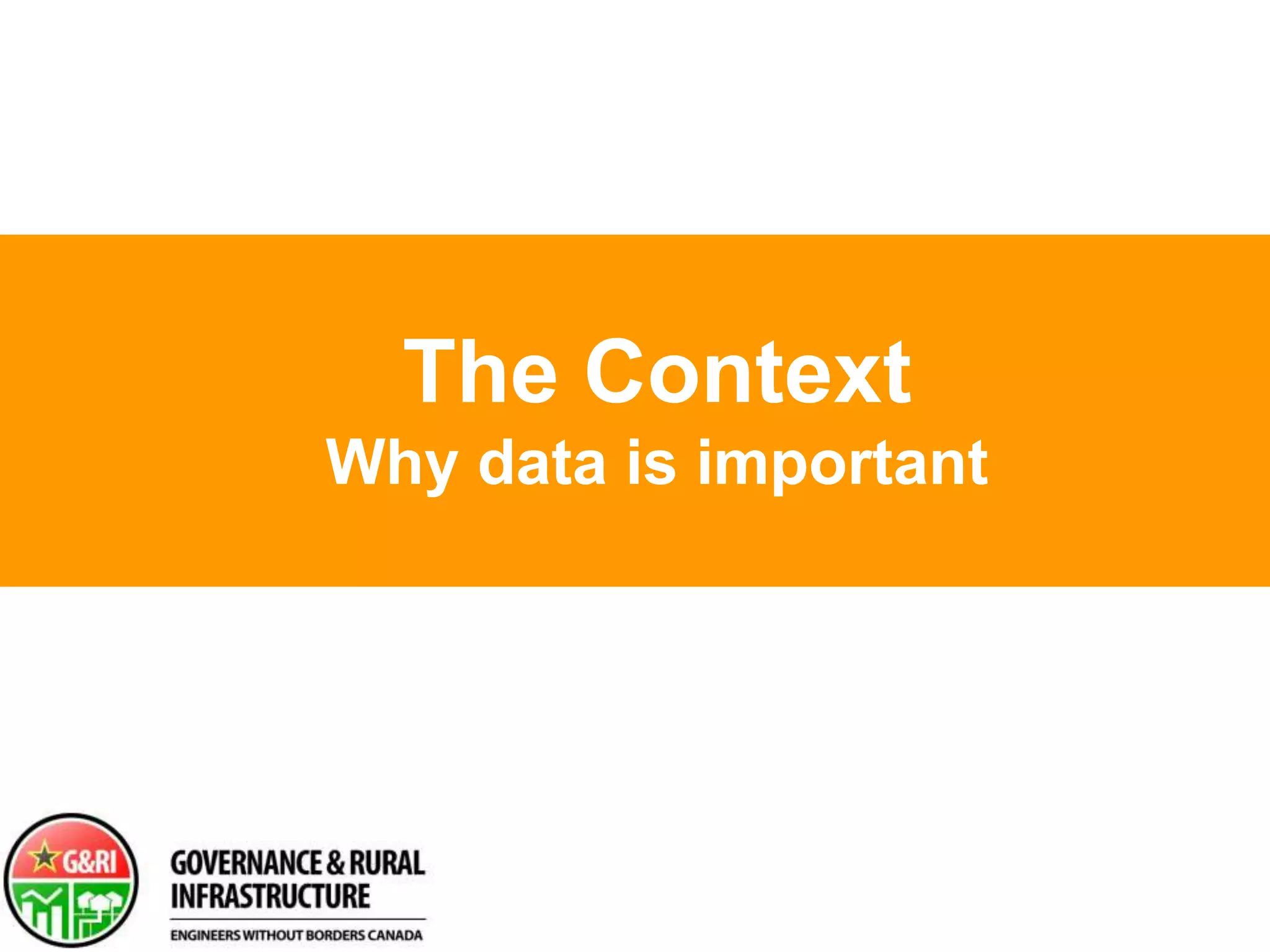 The ContextWhy data is important