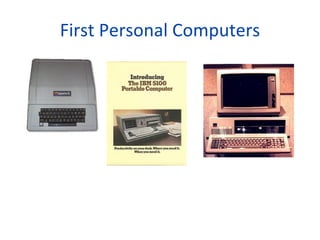 First Personal Computers 