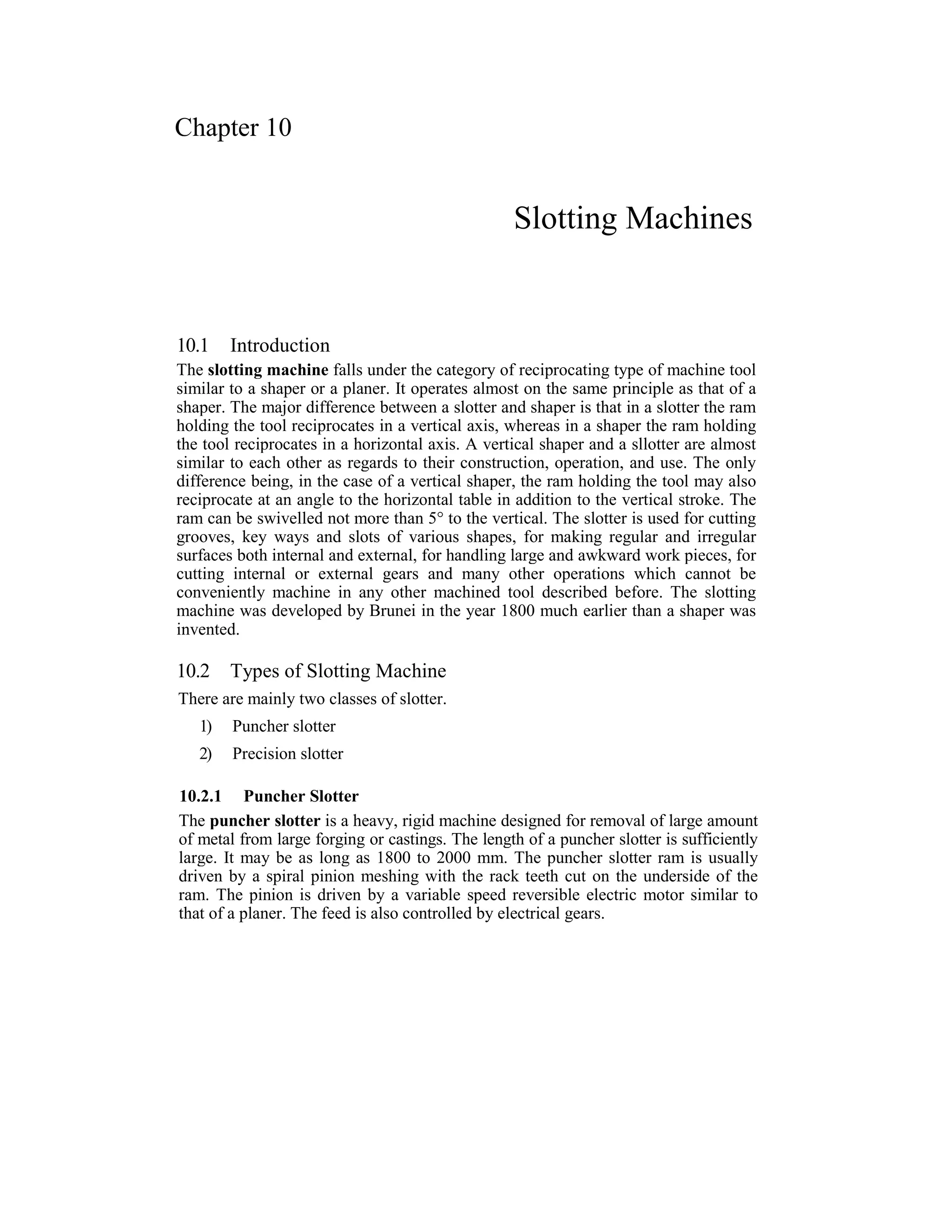 Slotting machine PDF