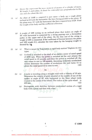 Me 1206 engineering mechanics anna university april may 2010 - solved ...