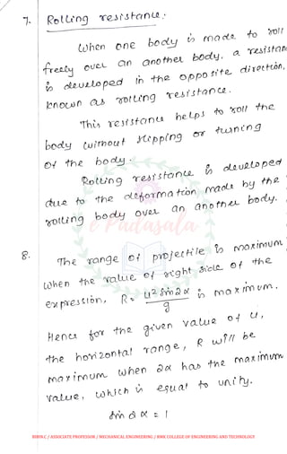 Me 1206 engineering mechanics anna university april may 2010 - solved ...