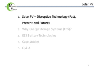 Solar PV and Battery Storage Systems | PDF