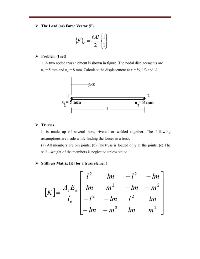 Me2353 Finite Element Analysis Lecture Notes Pdf Me2353 Finite Element Analysis Lecture Notes Pdf