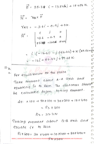 Me 25 engineering mechanics anna university april may 2009 - solved ...