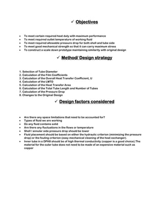 Design and Analysis Of Double Pipe Concentric Tube Heat Exchanger | PDF