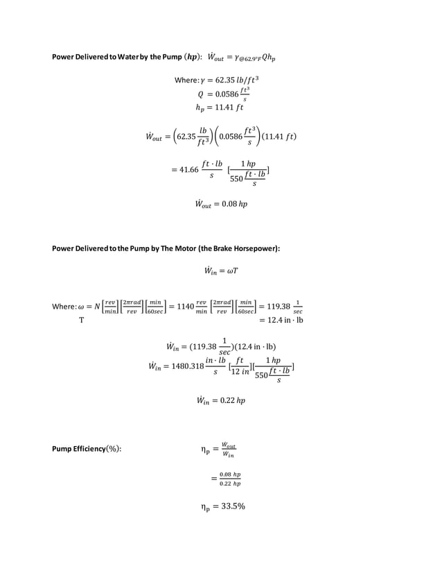 Fluid Mechanics Centrifugal Pump Performance Experiment PDF