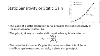 Static Gain Example ME 313 Mechanical Measurements and Instrumentation Lecture 01 | PPTX