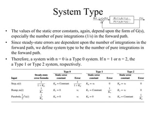 Me314 week08-stability and steady state errors | PPTX