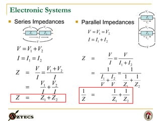 Electronic Systems Series Impedances Parallel Impedances 