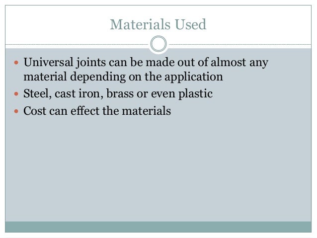 universal joint material